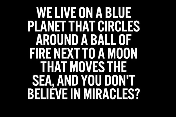 Simple Thoughts quote believe in miracles